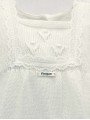 Vestido punto con bordado y puntilla