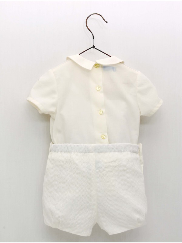 Camisa tablas y Pantalón Corto Bautizo
