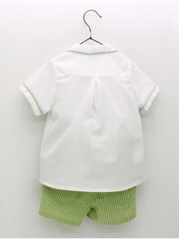 Conjunto camisa e quadro vichy