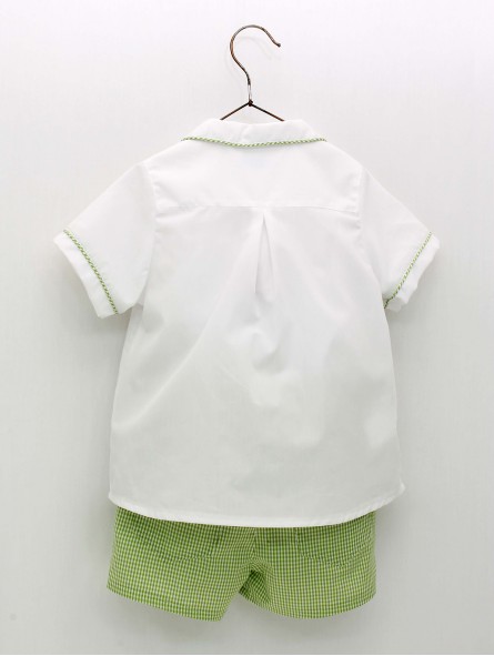 Conjunto camisa y cuadro vichy