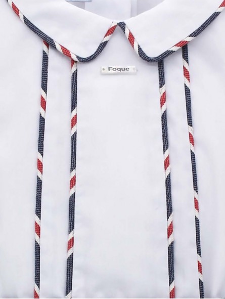 Camisa bebé e calça curta listras