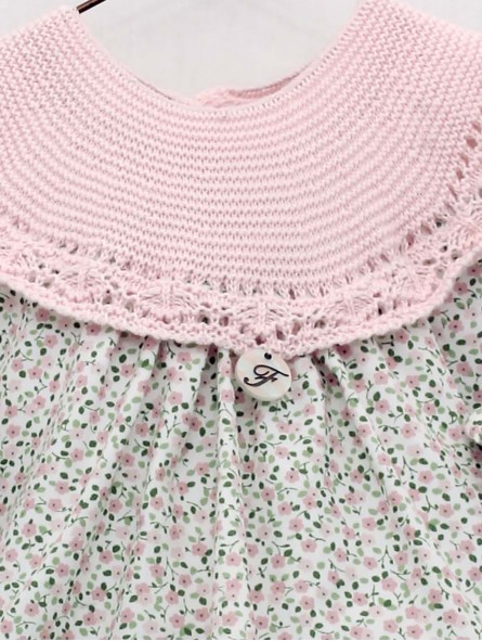 Liberty flower knit neck dress