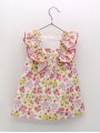 Printed Dress with Ruffles and Bow