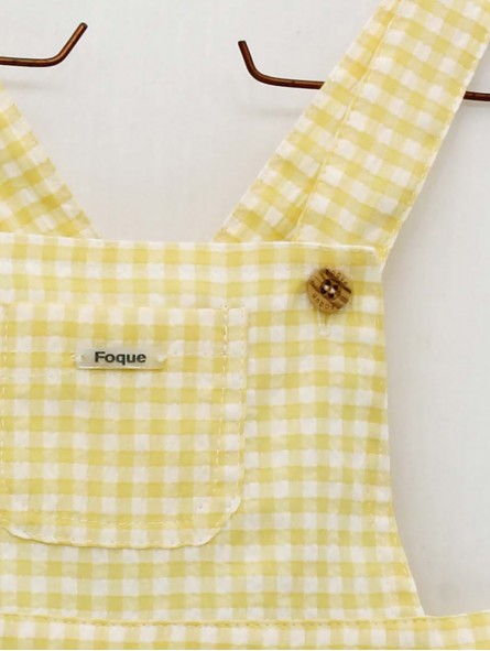 Vichy Check Dungarees Yellow