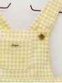 Vichy Check Dungarees Yellow