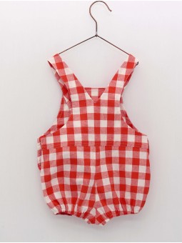 Vichy checked dungarees