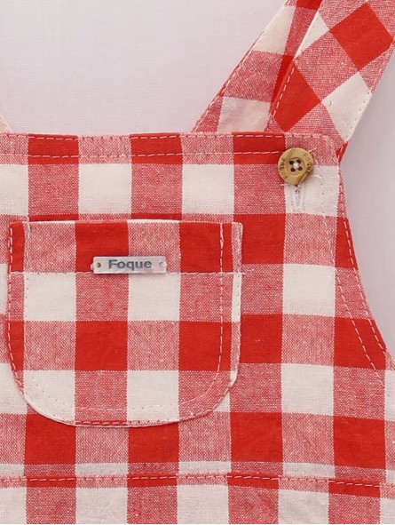 Vichy checked dungarees