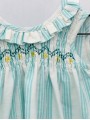 Vestido listras com ninho de abeja