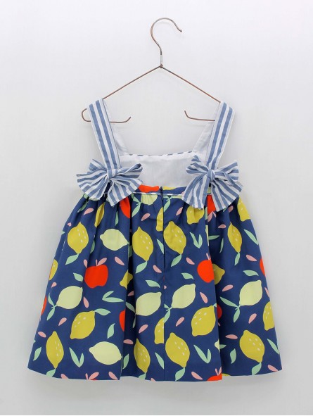 Vestido tirantes estampado frutas