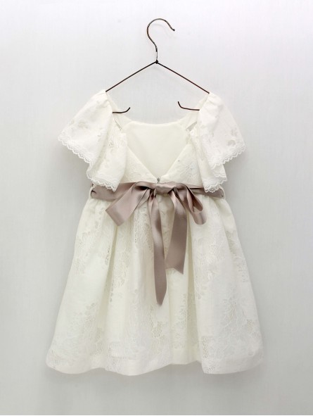 Lace dress with bow insert Lace dress with bow insert