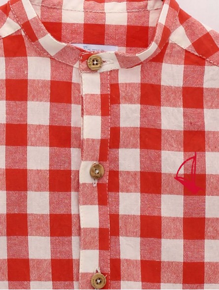 Camisa Vichy manga larga