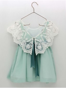 Vestido bambula con puntilla