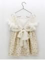 Beige lace dress with tulle Beige lace dress with tulle