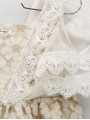 Vestido de encaje beig con tul