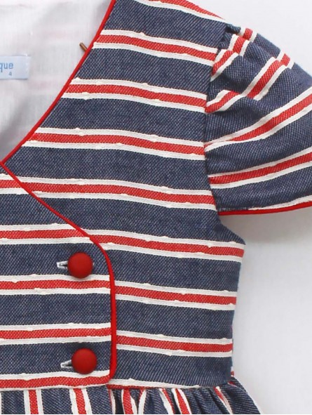 Vestido marinheiro decote pico