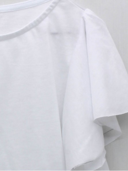 Camiseta blanca manga volante