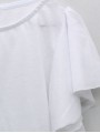 Camiseta blanca manga volante
