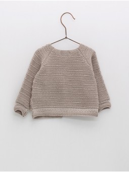 Chaqueta punto combinado