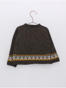 Chaqueta larga con greca