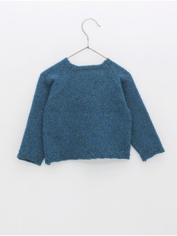 Chaqueta larga jaspeada