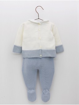 Conjunto niño de punto bicolor