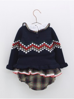 Conjunto niña Tartán