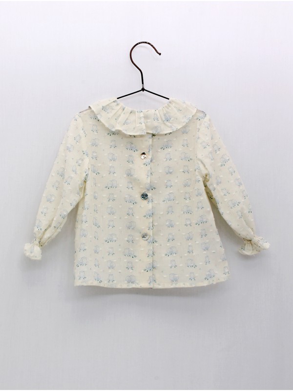 Blusa plumeti cuello volante