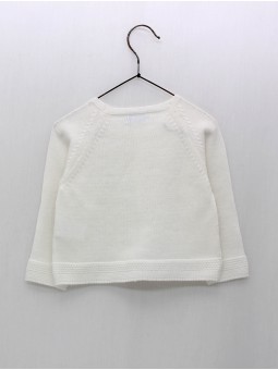Long plain knitted jacket