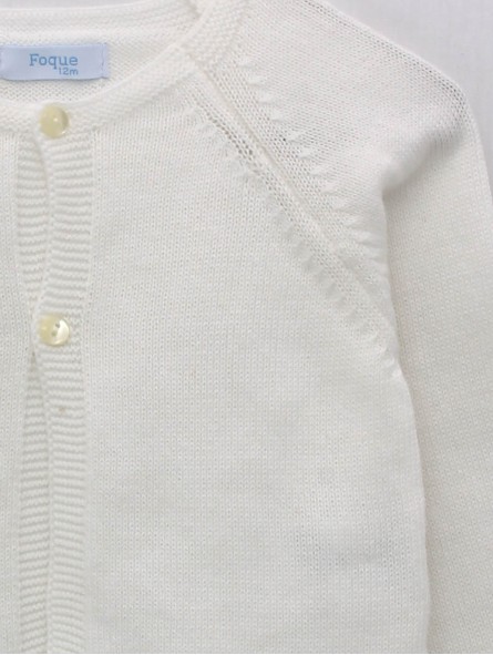 Long plain knitted jacket