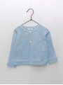 Long plain knitted jacket