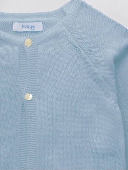 Chaqueta larga punto liso