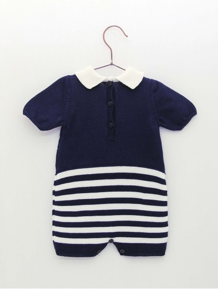 Sailor knitted romper