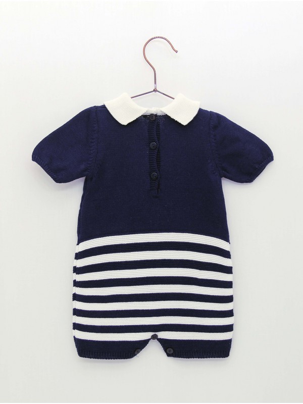 Sailor knitted romper