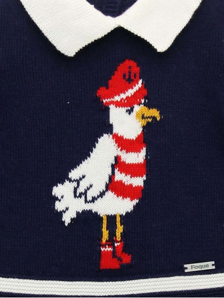 Sailor knitted romper