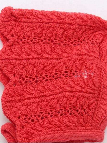 Herringbone openwork bonnet