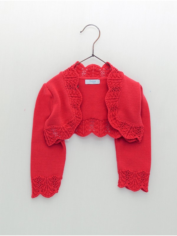 Chaqueta con ondas e calados