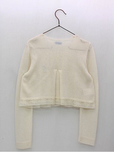 Long jacket with Valenciennes interlining