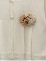 Chaqueta larga con entredós valencienne