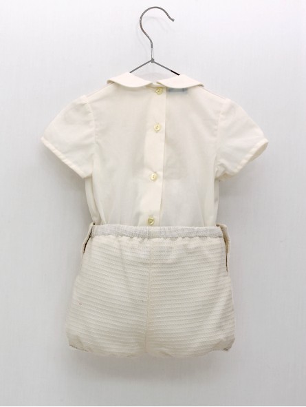 Batiste blouse and shorts set