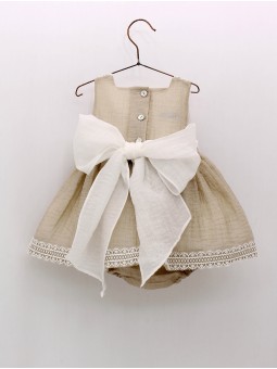Amélie beige bloomer ensemble