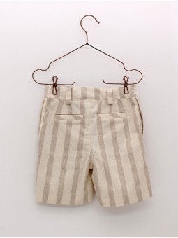 Beige striped shorts