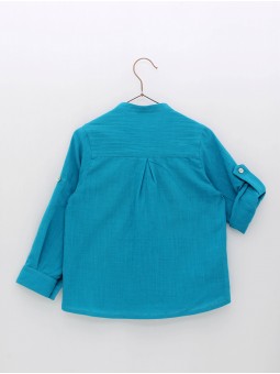 CAMISA EFECTO BAMBULA CUELLO MAO CC. CLEO