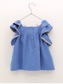 Blusa cuadro vichy azulón