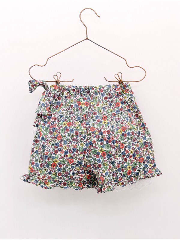 Saia pantalón de flores