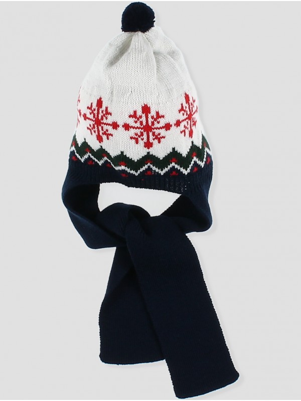 Gorro bufanda greca copo nieve