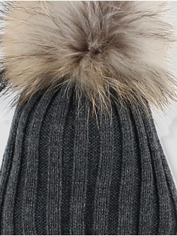 Gorro pompón pelo