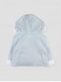 ABRIGO NIÑO SUDADERA Y BORREGUITO DOBLEFAZ CON CAPUCHA Y BOLSILLO CENTRAL CON BIESES Y BORDADO VICHY CC. CAMIÓN