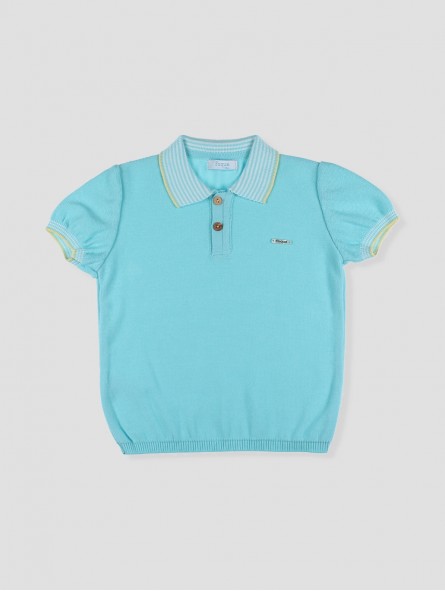 Saint Tropez Knitted polo-shirt