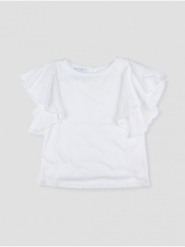 T-shirt com volantes