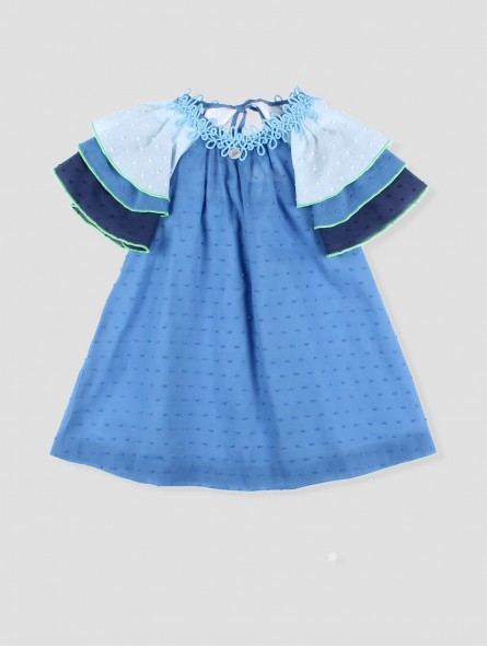 Girls' blue plumeti